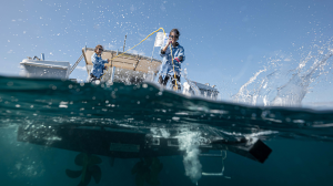 Anne Diamond learns about marine species research with Professor Jessica Meeuwig, co-founder of Blue Abacus